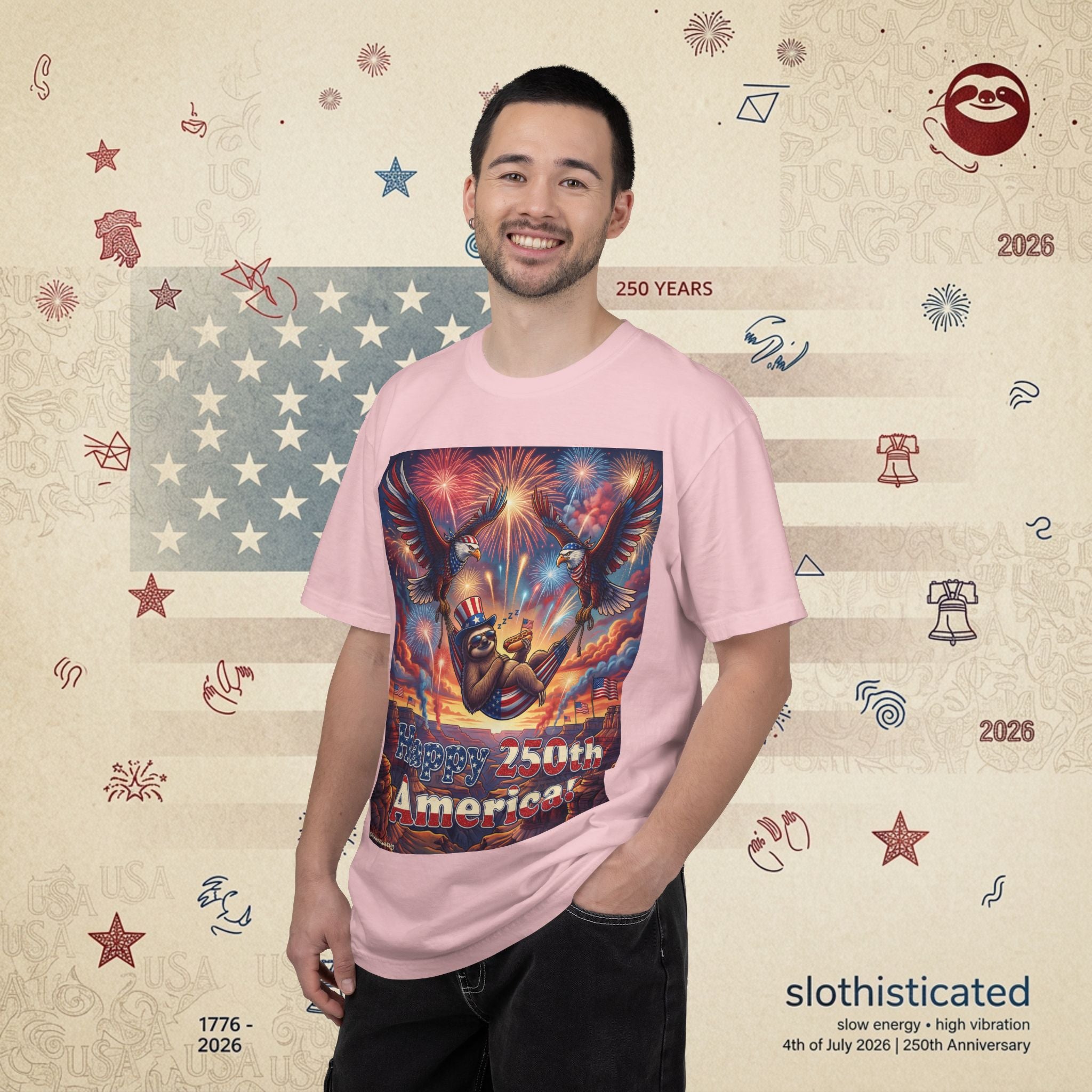 The Repose — Sloth Hammock 250th Anniversary T-Shirt