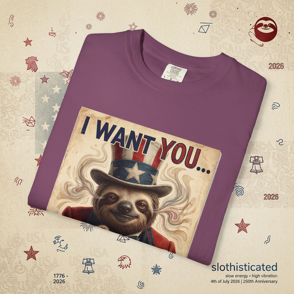Uncle Slow — Patriotic Uncle Sam Sloth Relax Parody T-Shirt