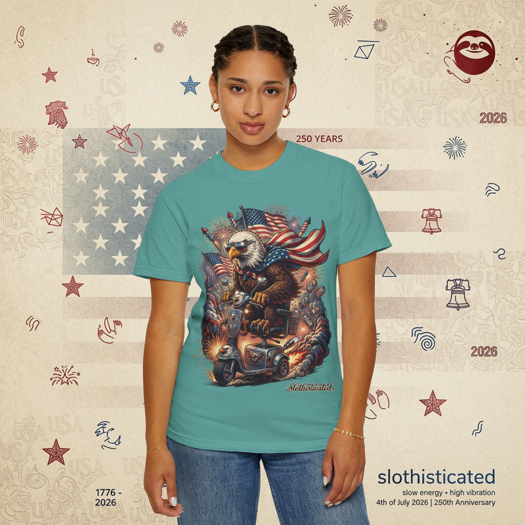 The Outrider — Patriotic Bald Eagle Motorcycle T-Shirt