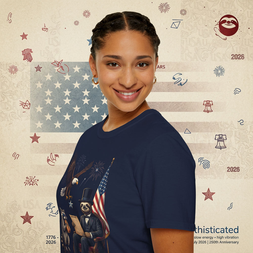 The Statesman — Lincoln-Era Sloth Portrait Tee
