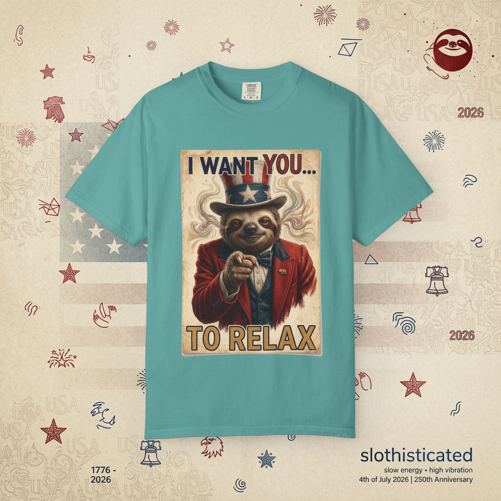 Uncle Slow — Patriotic Uncle Sam Sloth Relax Parody T-Shirt