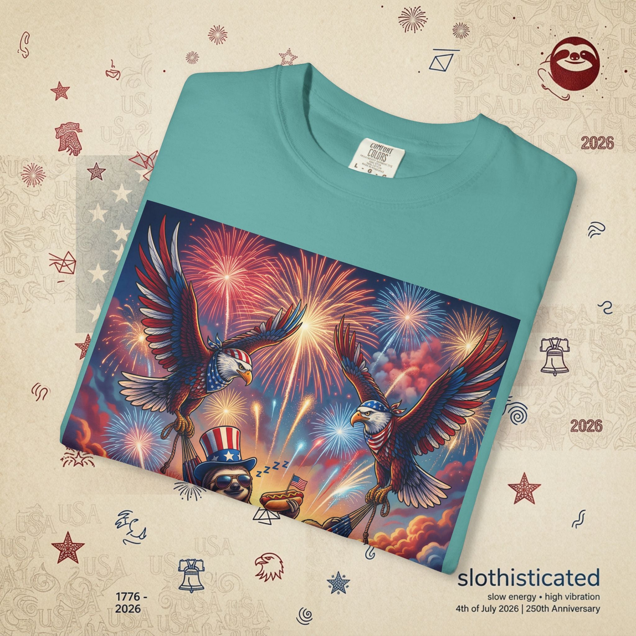 The Repose — Sloth Hammock 250th Anniversary T-Shirt