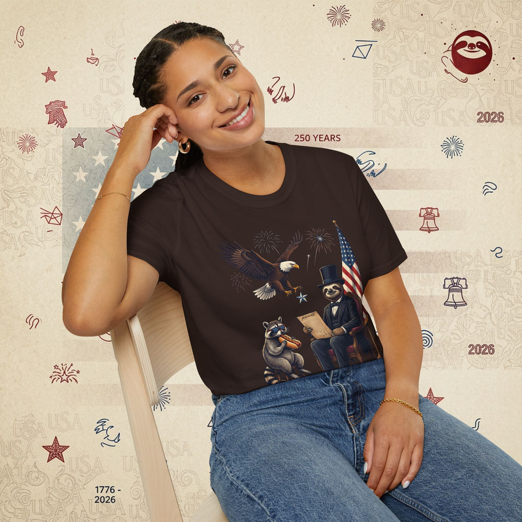 The Statesman — Lincoln-Era Sloth Portrait Tee