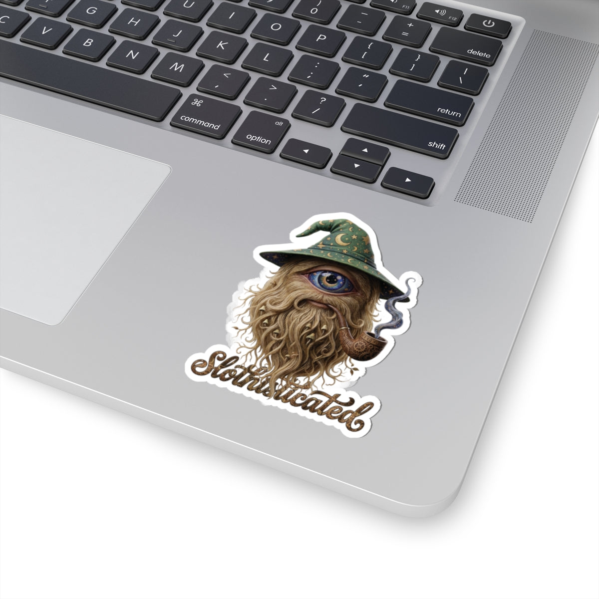 The Patron Wizard — Slothisticated Wordmark Kiss-Cut Sticker