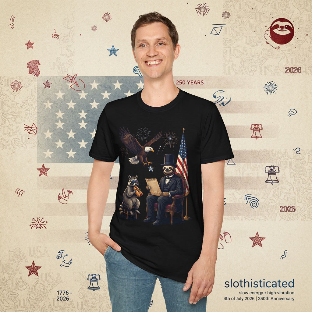 The Statesman — Lincoln-Era Sloth Portrait Tee