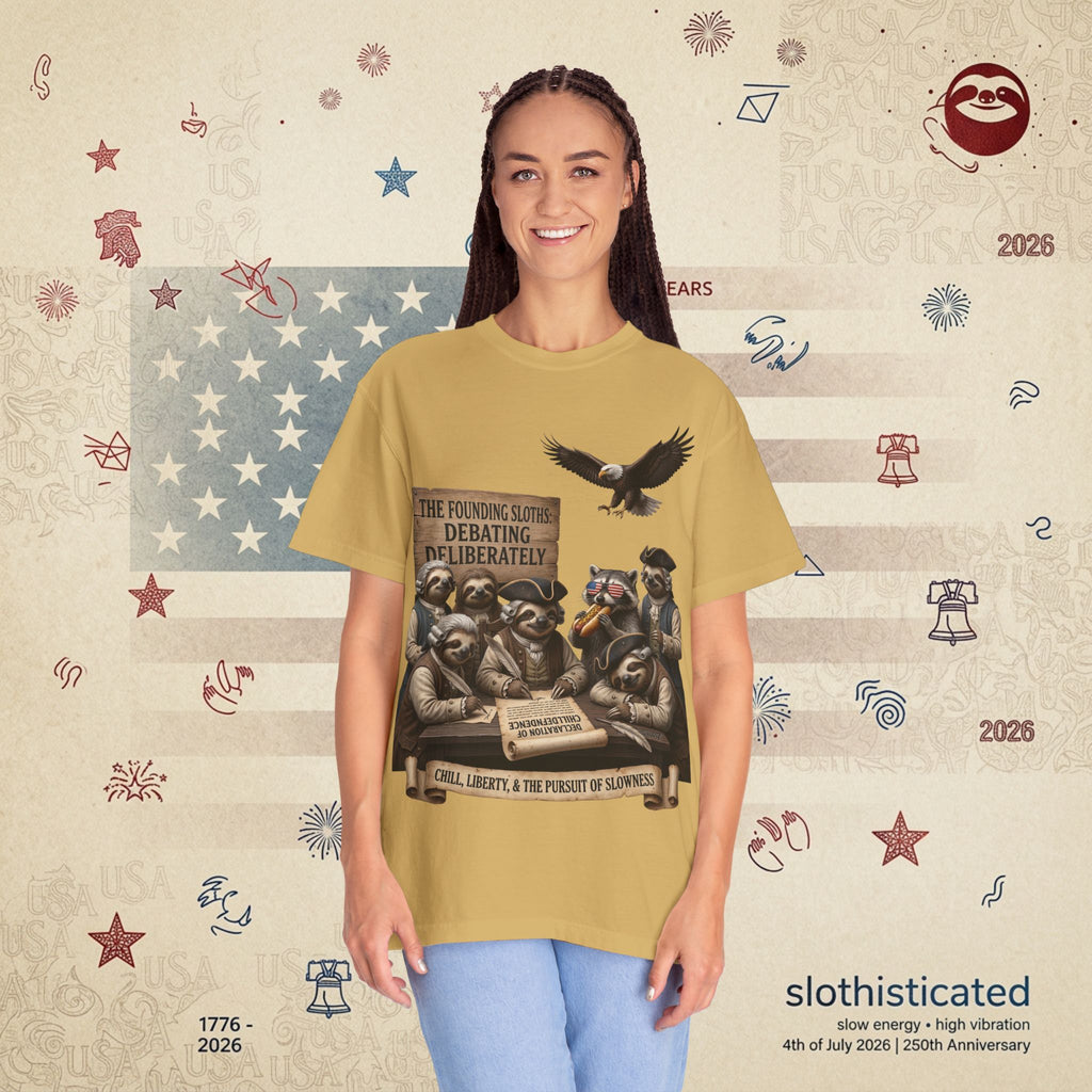 The Founding Sloths — Debating Deliberately Colonial Sloth Tee