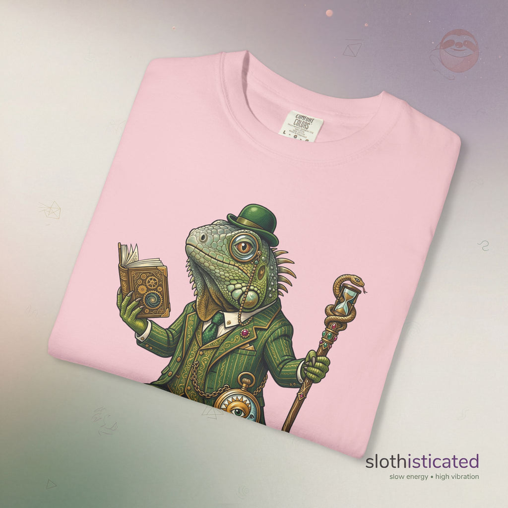 The Keeper of Hours — Mystical Iguana Sage T-Shirt
