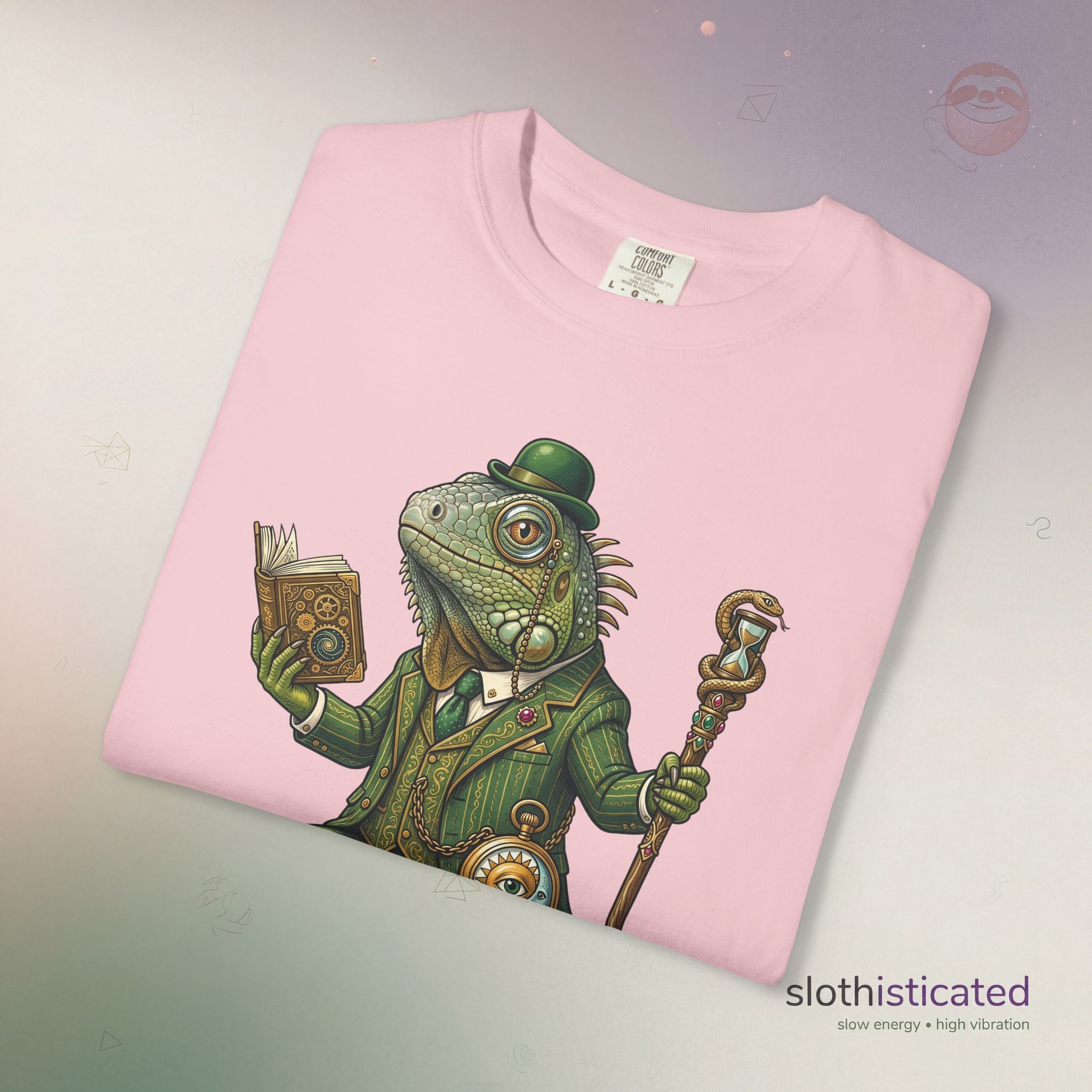 The Keeper of Hours — Mystical Iguana Sage T-Shirt