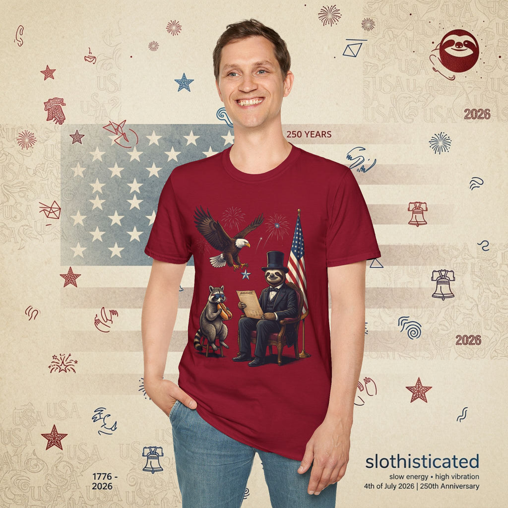 The Statesman — Lincoln-Era Sloth Portrait Tee