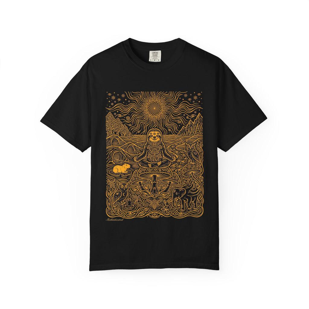 The Stillness — Meditating Sloth Mandala T-Shirt