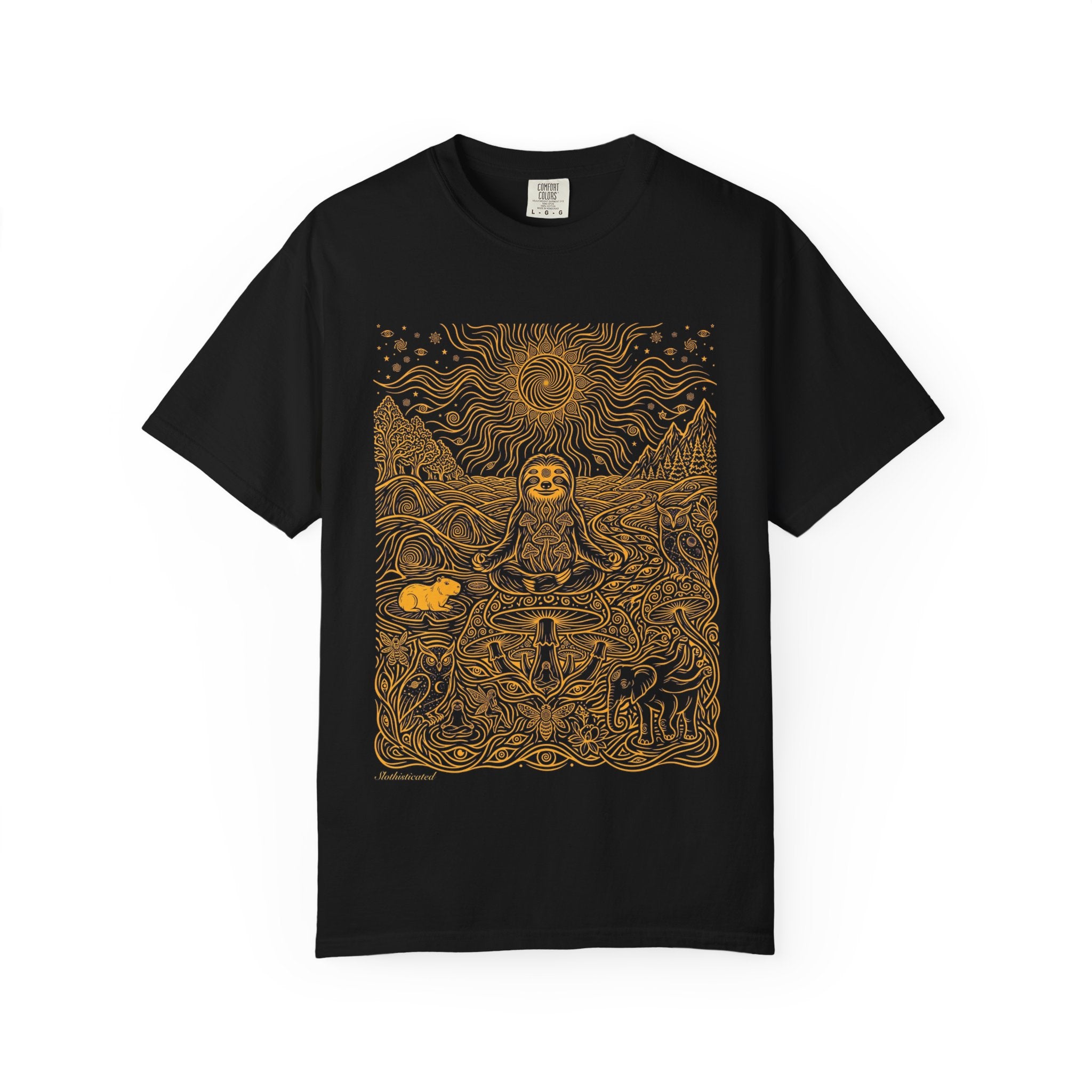 The Stillness — Meditating Sloth Mandala T-Shirt