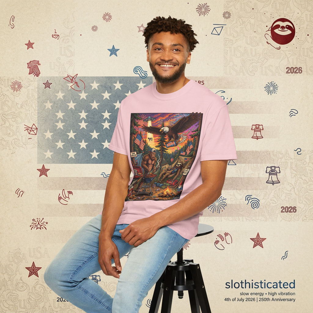The Pitmaster — Patriotic Sasquatch Eagle Cookout T-Shirt