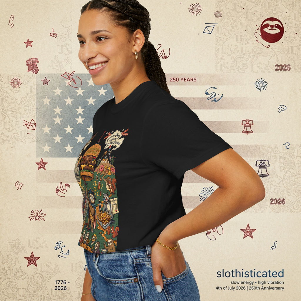 Independence Or Eats Later — Sloth Cookout Comic Tee