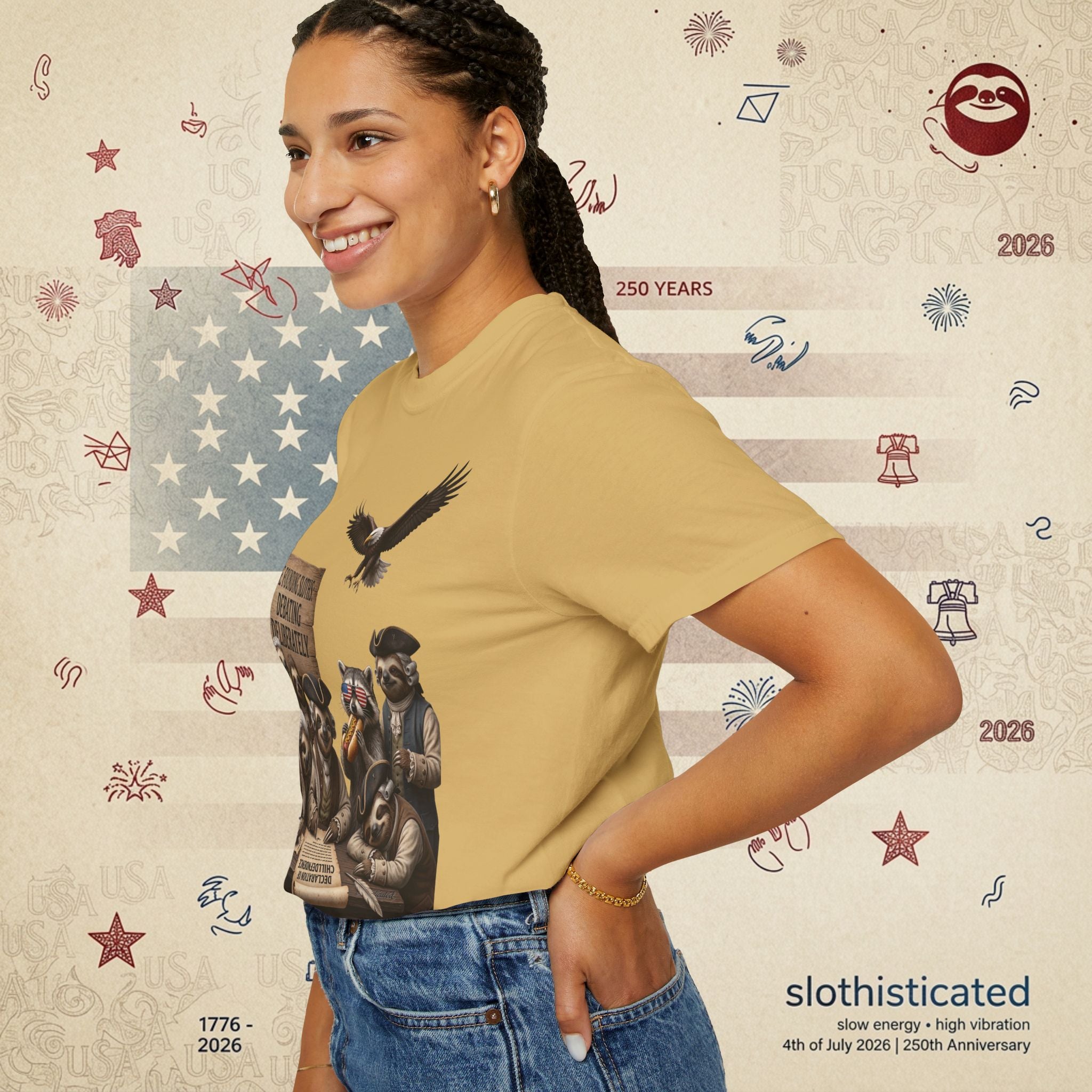 The Founding Sloths — Debating Deliberately Colonial Sloth Tee