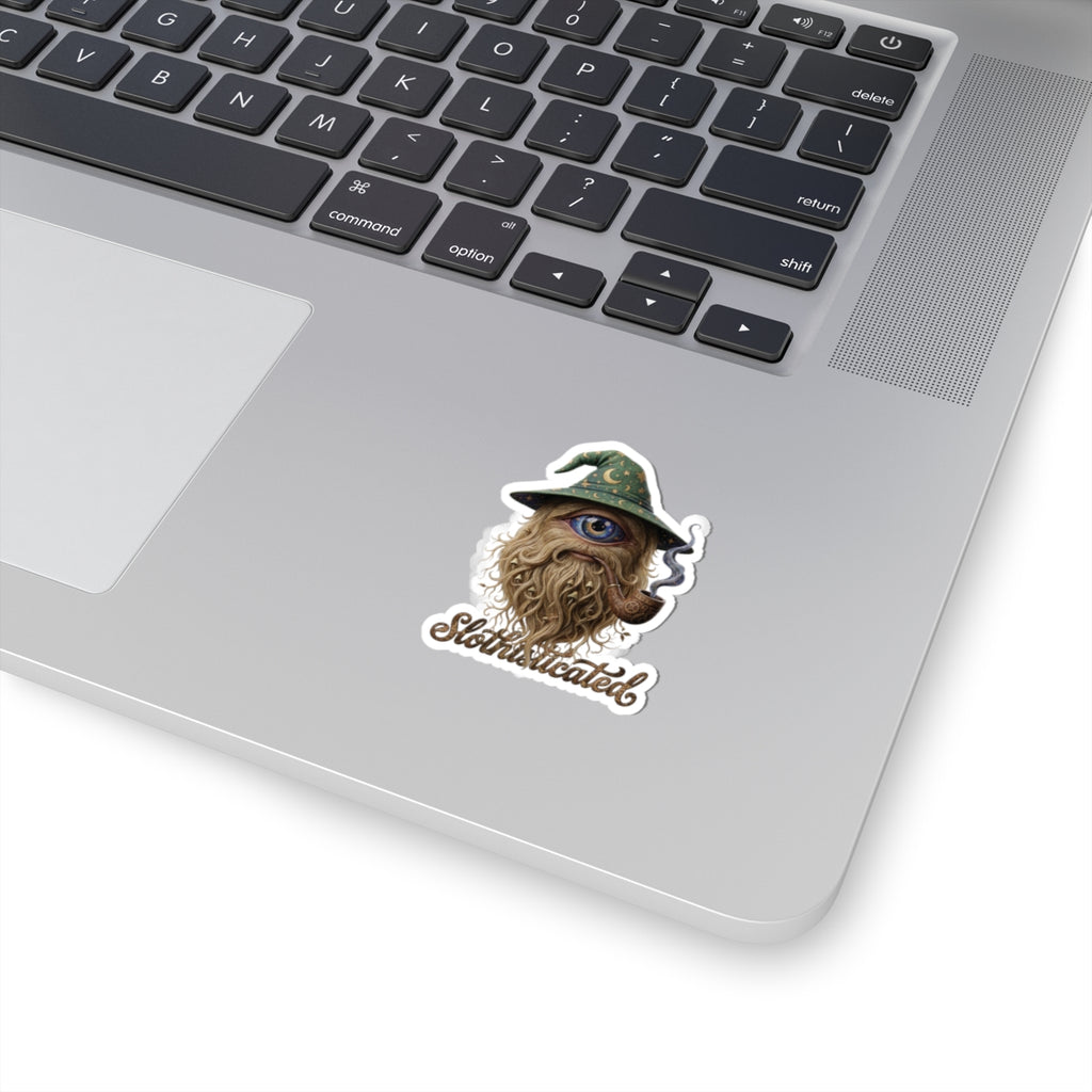 The Patron Wizard — Slothisticated Wordmark Kiss-Cut Sticker