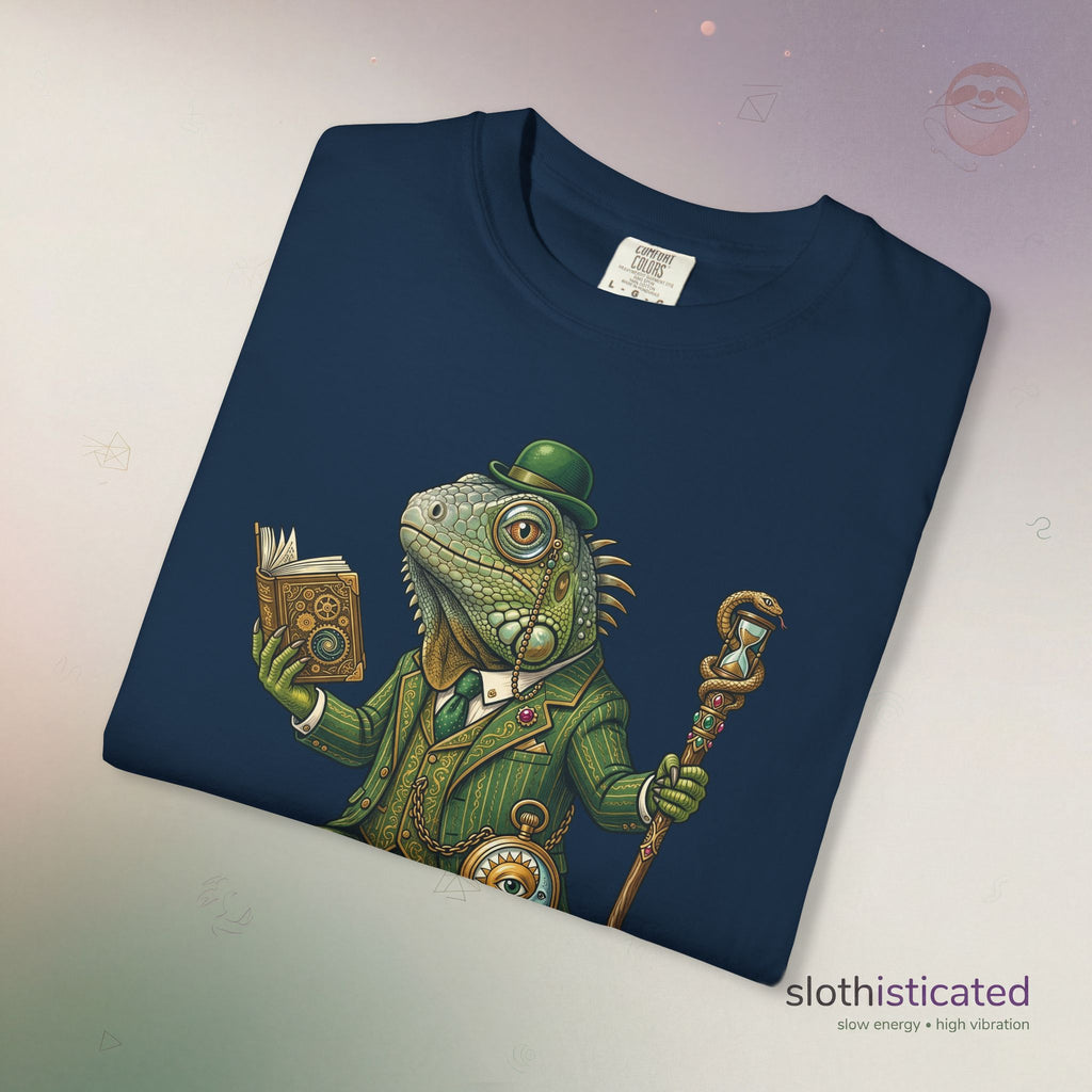 The Keeper of Hours — Mystical Iguana Sage T-Shirt