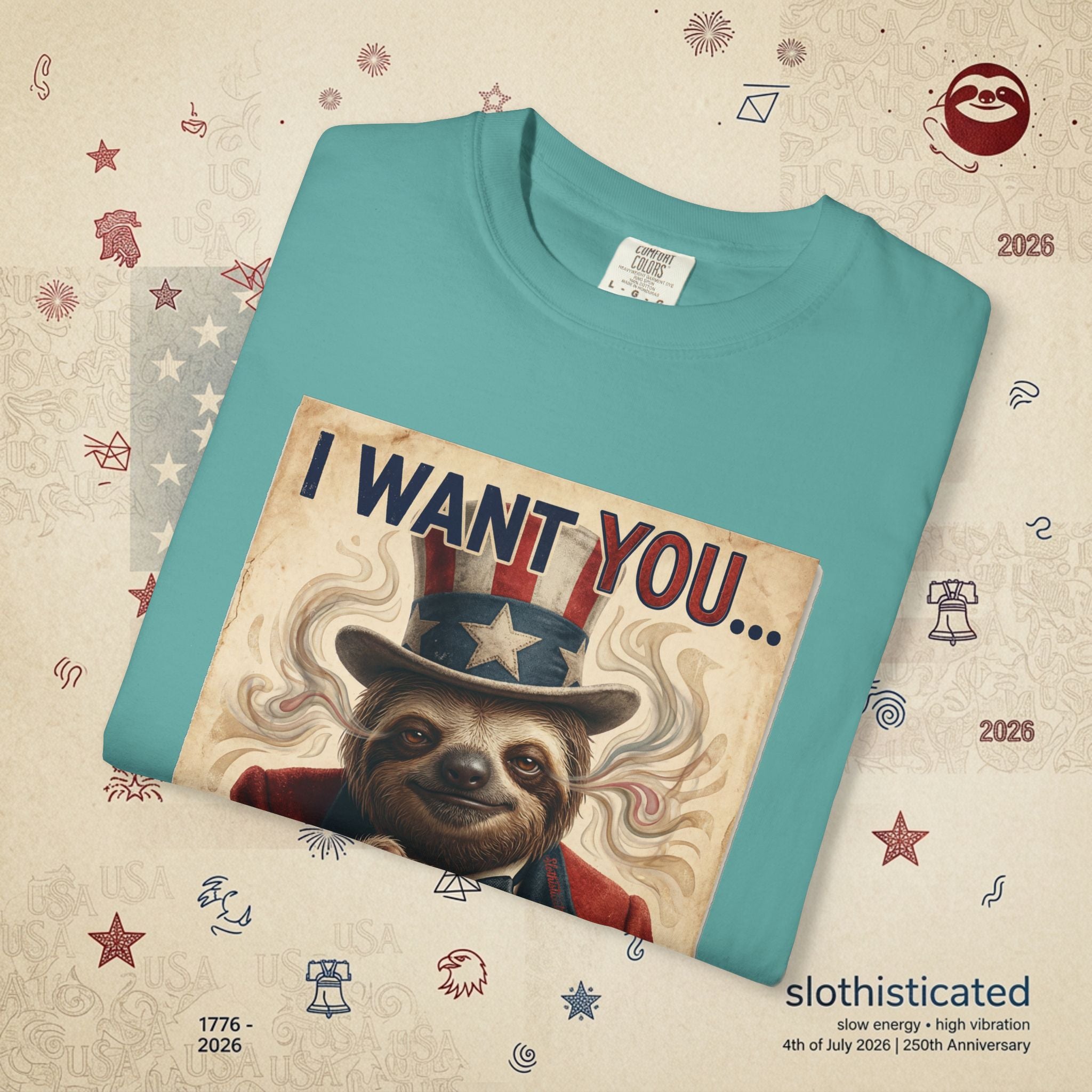 Uncle Slow — Patriotic Uncle Sam Sloth Relax Parody T-Shirt
