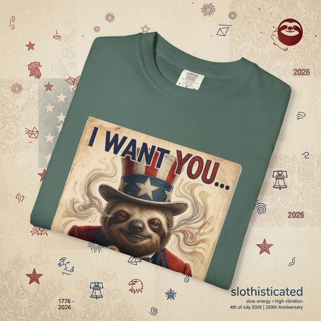 Uncle Slow — Patriotic Uncle Sam Sloth Relax Parody T-Shirt