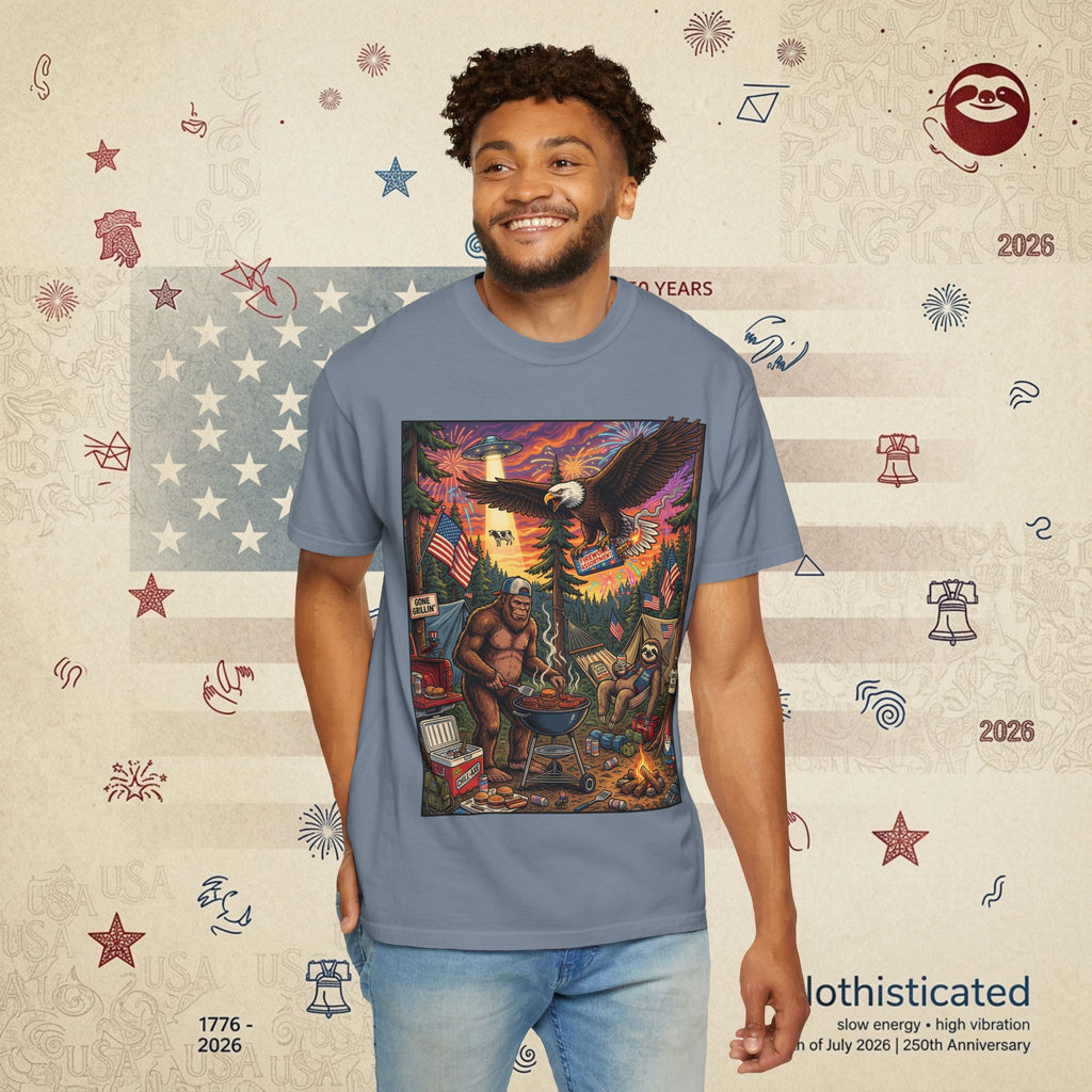 The Pitmaster — Patriotic Sasquatch Eagle Cookout T-Shirt