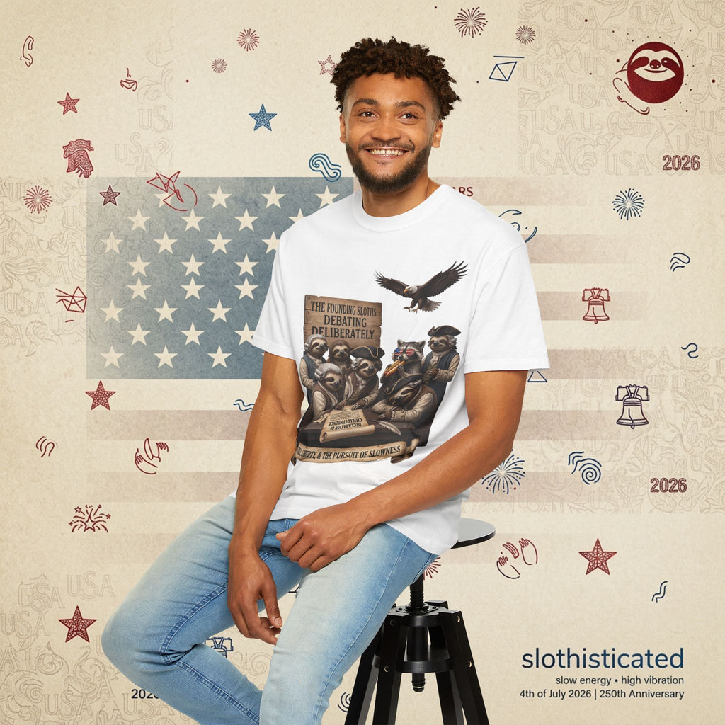 The Founding Sloths — Debating Deliberately Colonial Sloth Tee