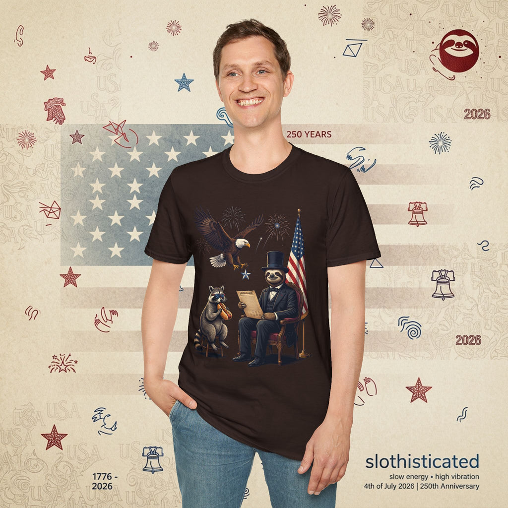 The Statesman — Lincoln-Era Sloth Portrait Tee