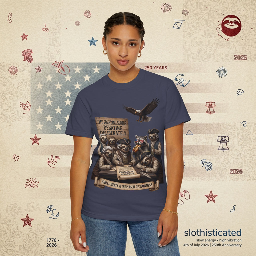 The Founding Sloths — Debating Deliberately Colonial Sloth Tee
