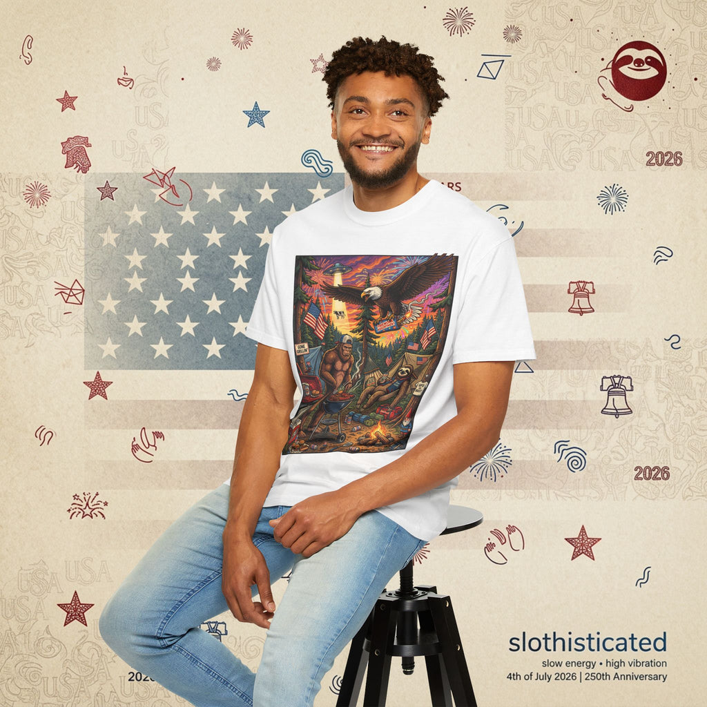 The Pitmaster — Patriotic Sasquatch Eagle Cookout T-Shirt