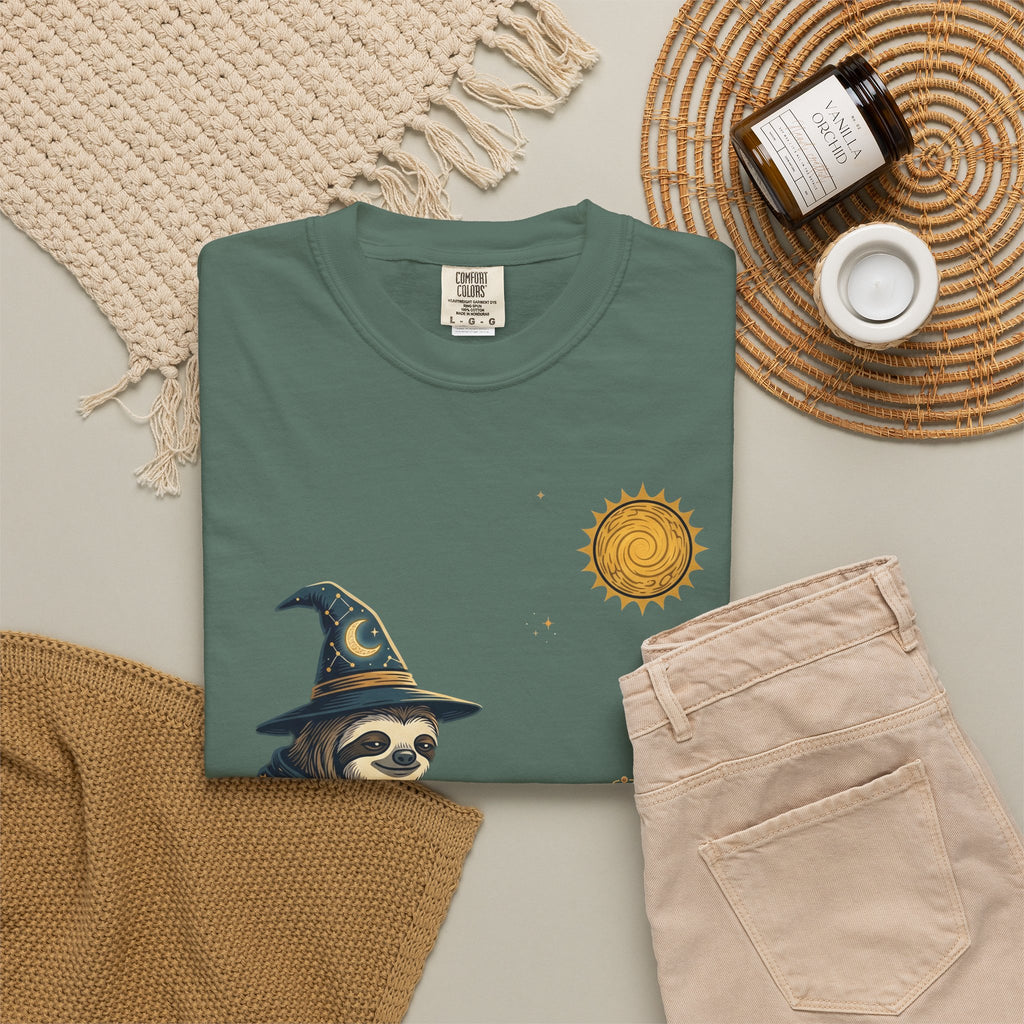 Wizard Sloth vs. Capybara Chess T-Shirt — Cute Fantasy Animal Game Tee