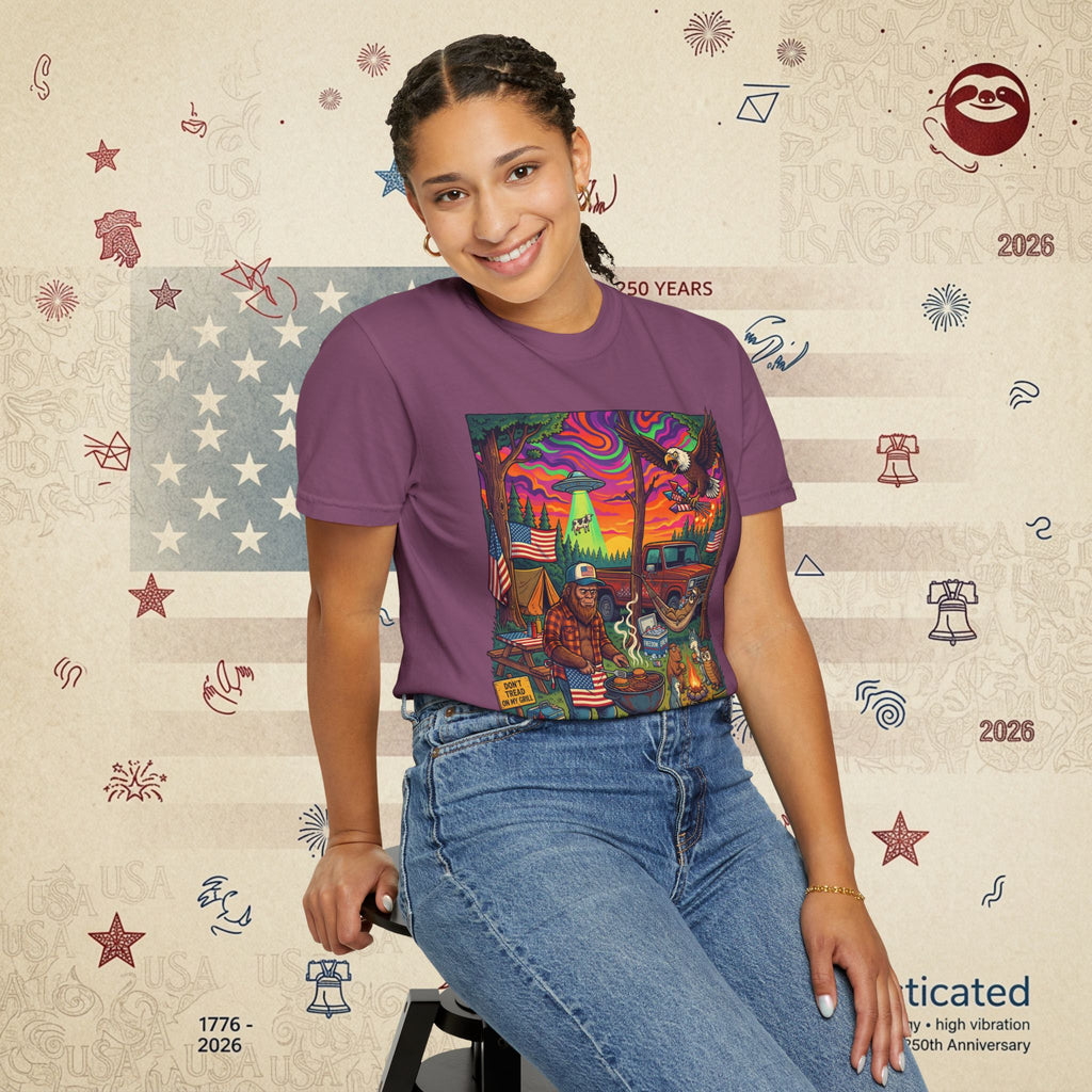 The Long Weekend — Sloth Campfire Americana T-Shirt
