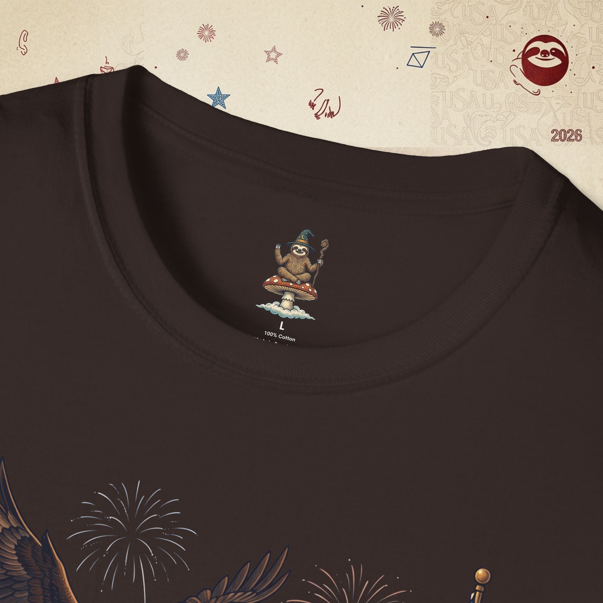 The Statesman — Lincoln-Era Sloth Portrait Tee