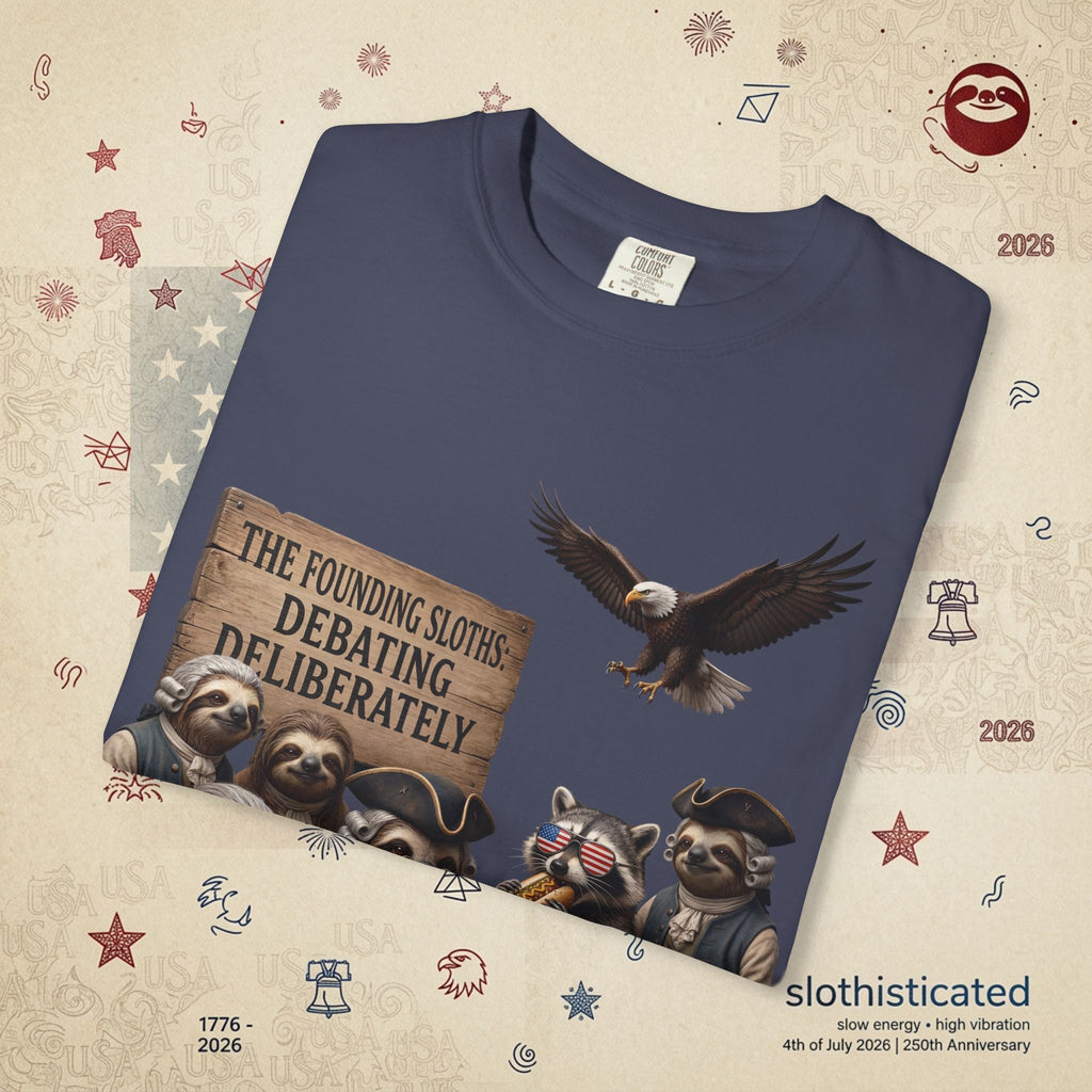 The Founding Sloths — Debating Deliberately Colonial Sloth Tee