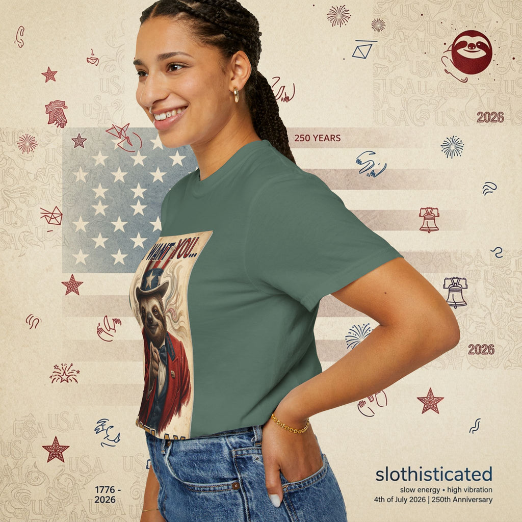 Uncle Slow — Patriotic Uncle Sam Sloth Relax Parody T-Shirt