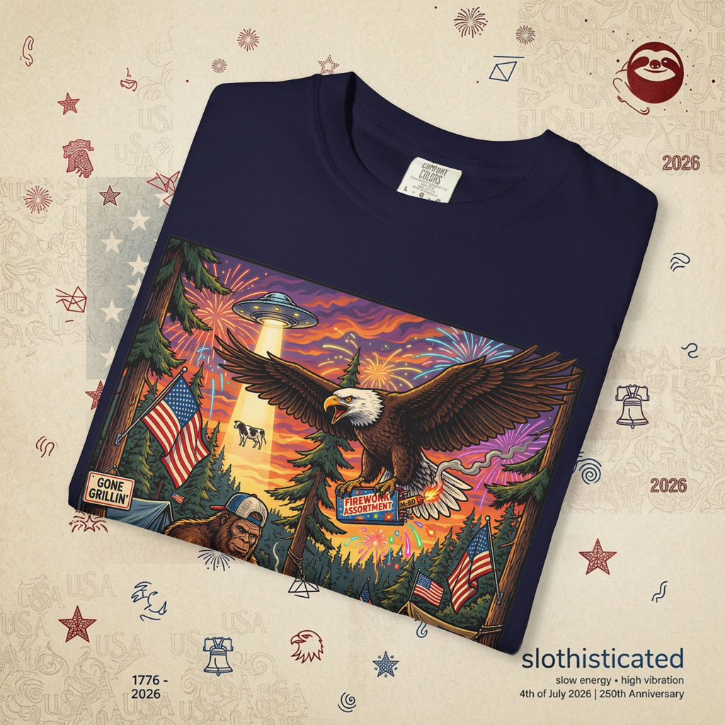 The Pitmaster — Patriotic Sasquatch Eagle Cookout T-Shirt