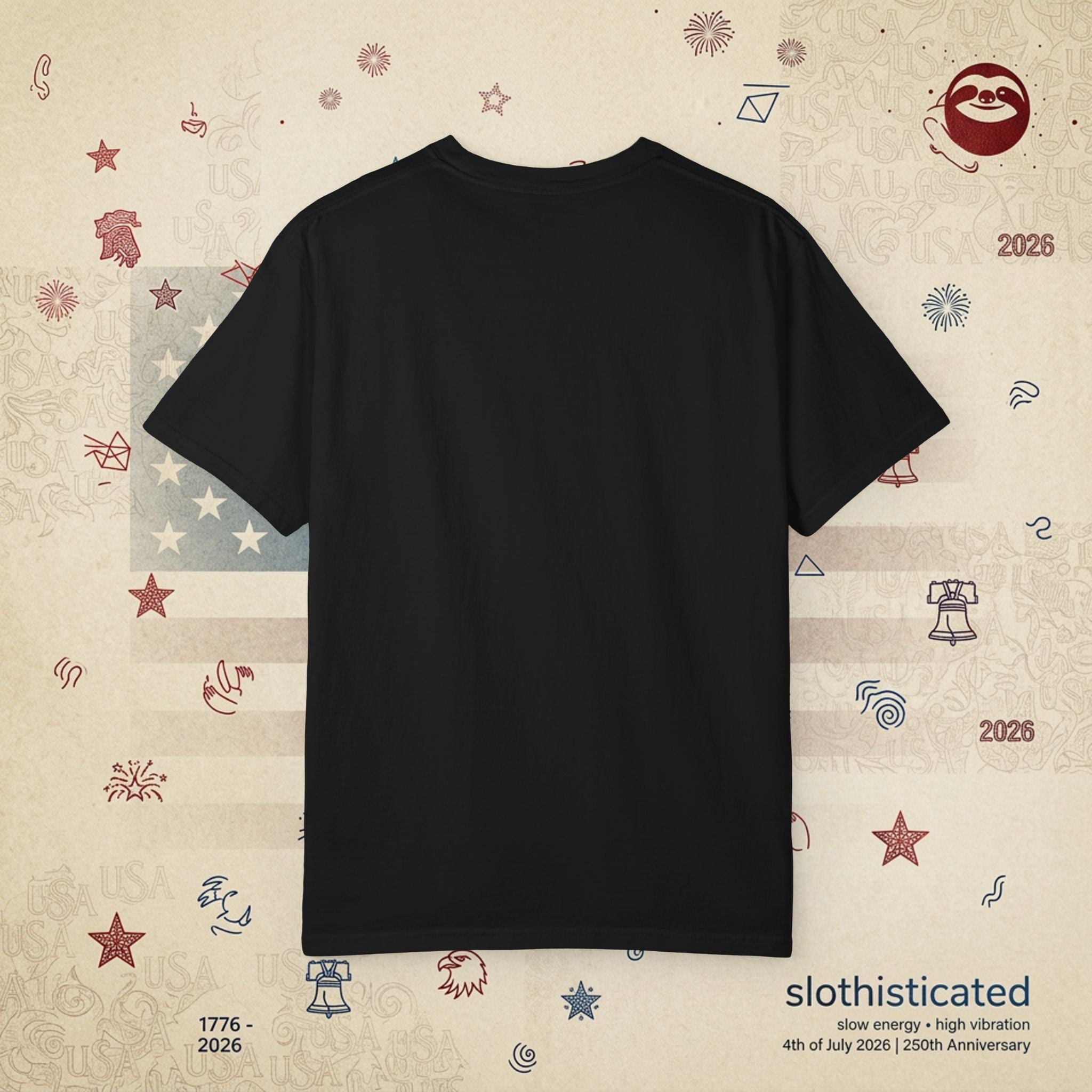 The Late Brunch — Liberty Bell Sloth Vintage Illustration Tee