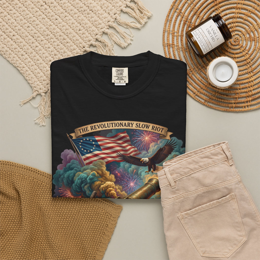 The Slow Riot — Patriotic Revolutionary Cannon 1776–2026 T-Shirt