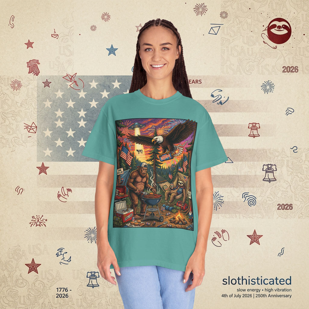 The Pitmaster — Patriotic Sasquatch Eagle Cookout T-Shirt