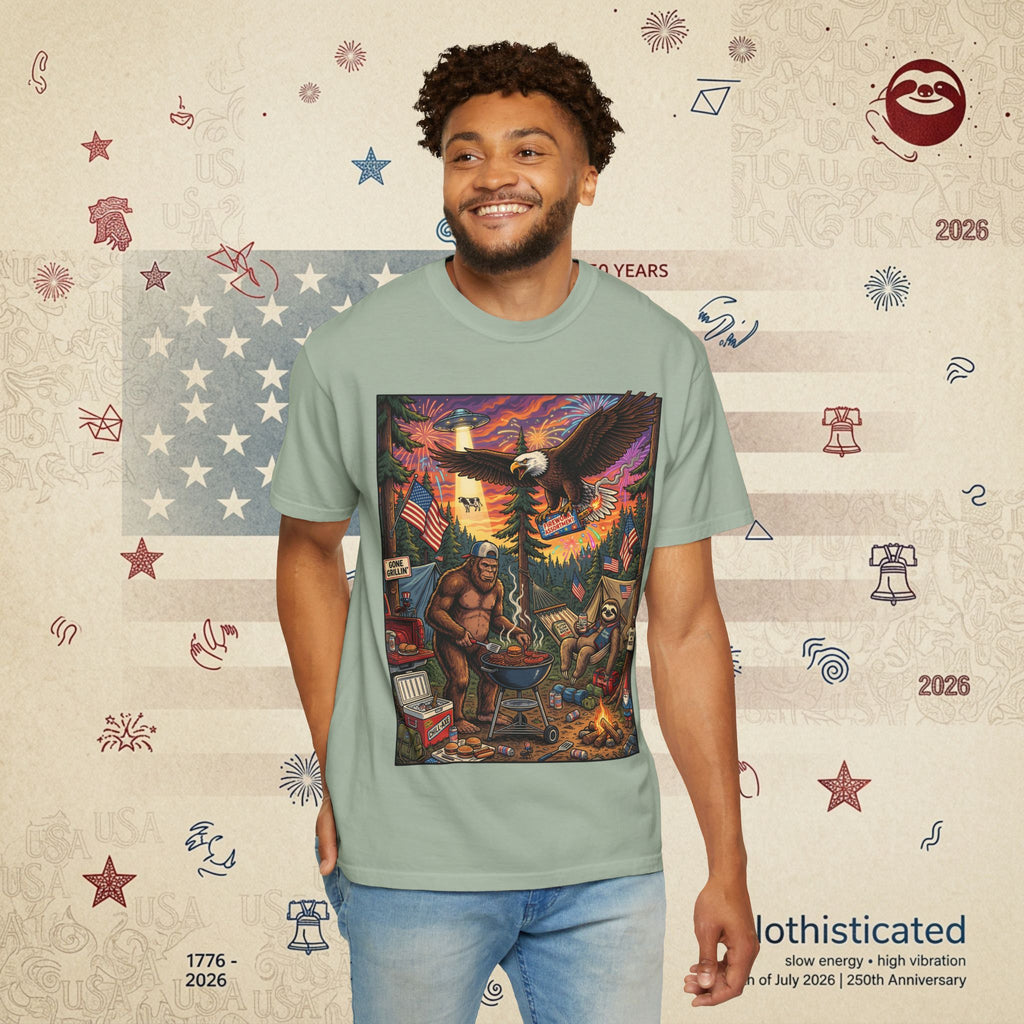 The Pitmaster — Patriotic Sasquatch Eagle Cookout T-Shirt