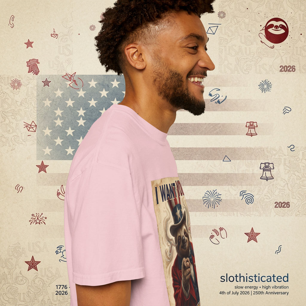 Uncle Slow — Patriotic Uncle Sam Sloth Relax Parody T-Shirt