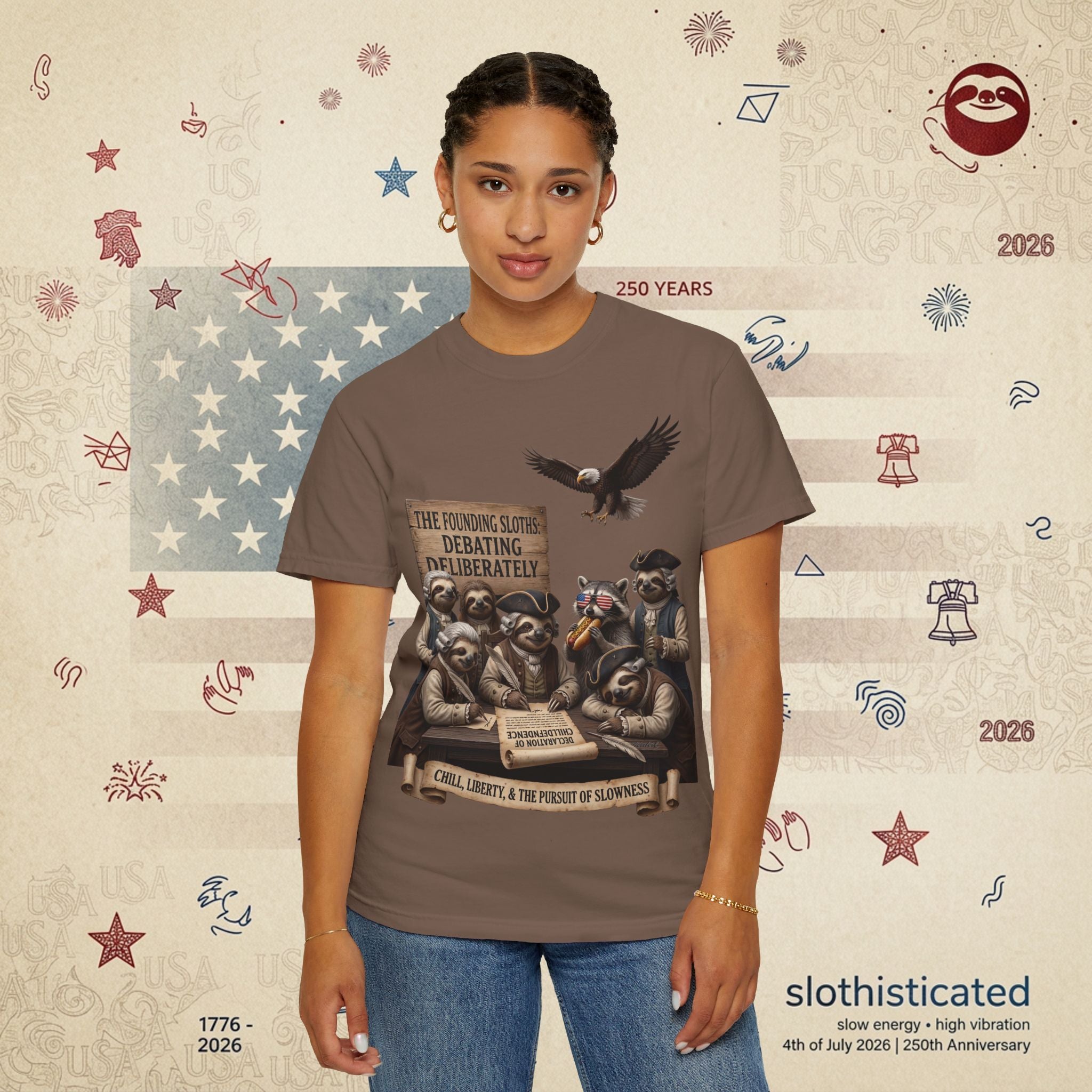 The Founding Sloths — Debating Deliberately Colonial Sloth Tee