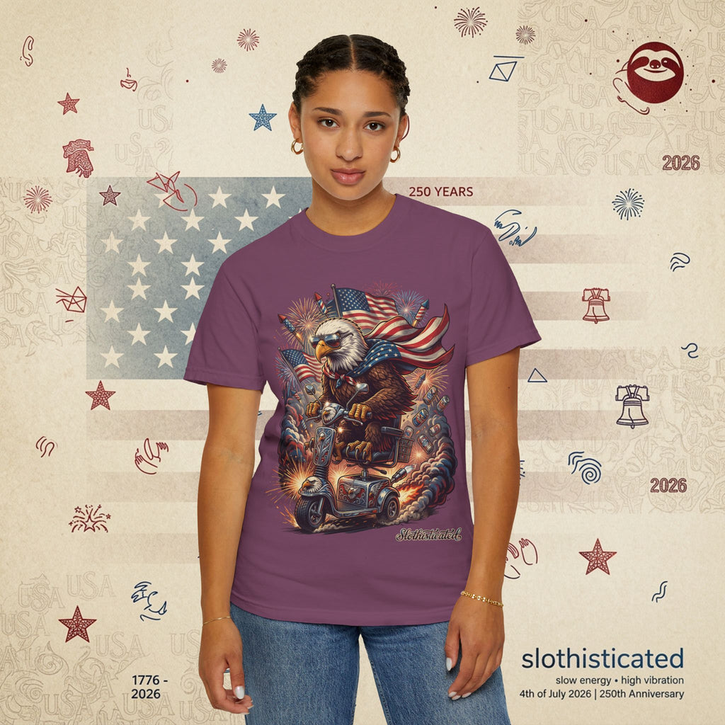 The Outrider — Patriotic Bald Eagle Motorcycle T-Shirt