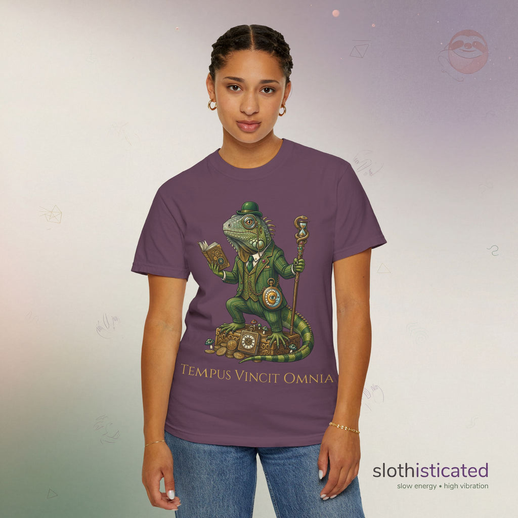 The Keeper of Hours — Mystical Iguana Sage T-Shirt
