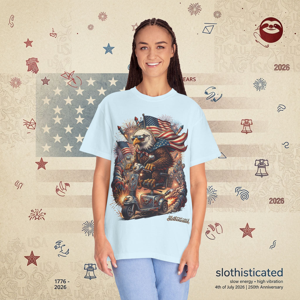 The Outrider — Patriotic Bald Eagle Motorcycle T-Shirt