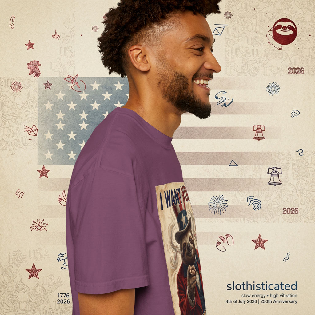 Uncle Slow — Patriotic Uncle Sam Sloth Relax Parody T-Shirt