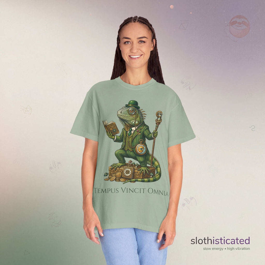 The Keeper of Hours — Mystical Iguana Sage T-Shirt
