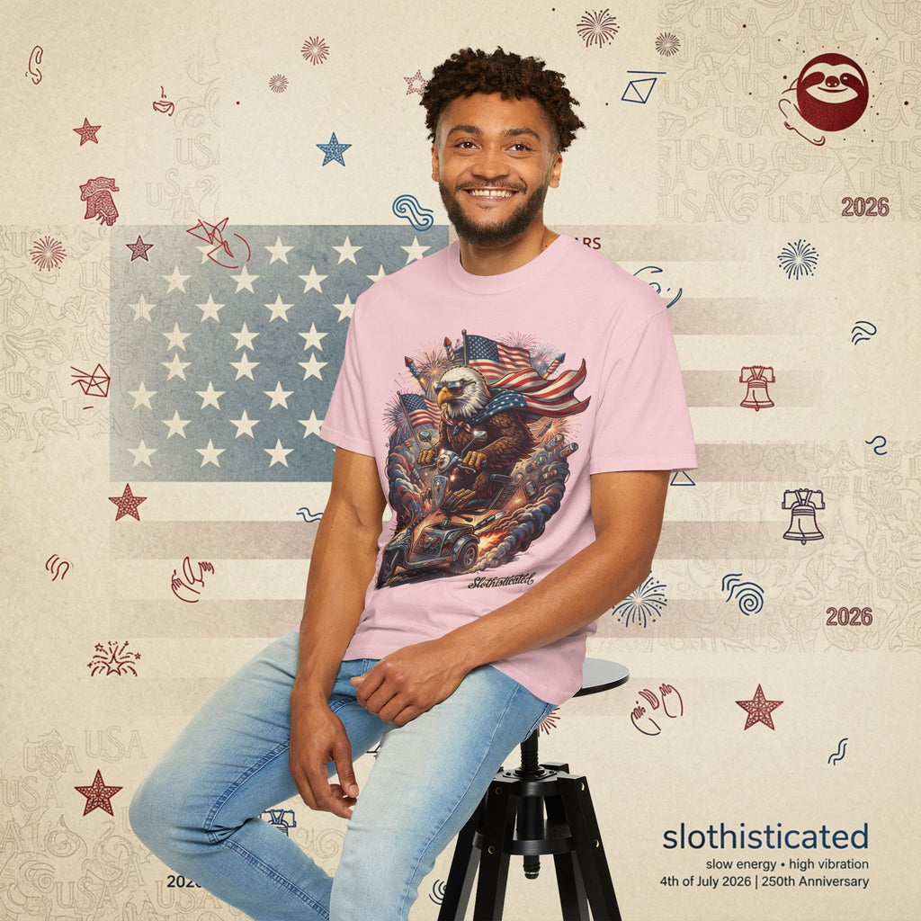 The Outrider — Patriotic Bald Eagle Motorcycle T-Shirt