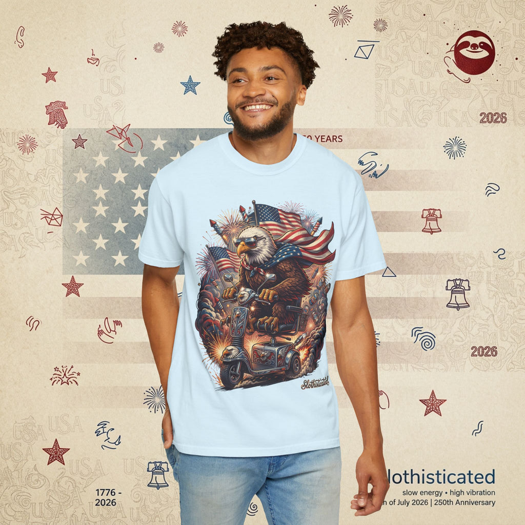 The Outrider — Patriotic Bald Eagle Motorcycle T-Shirt
