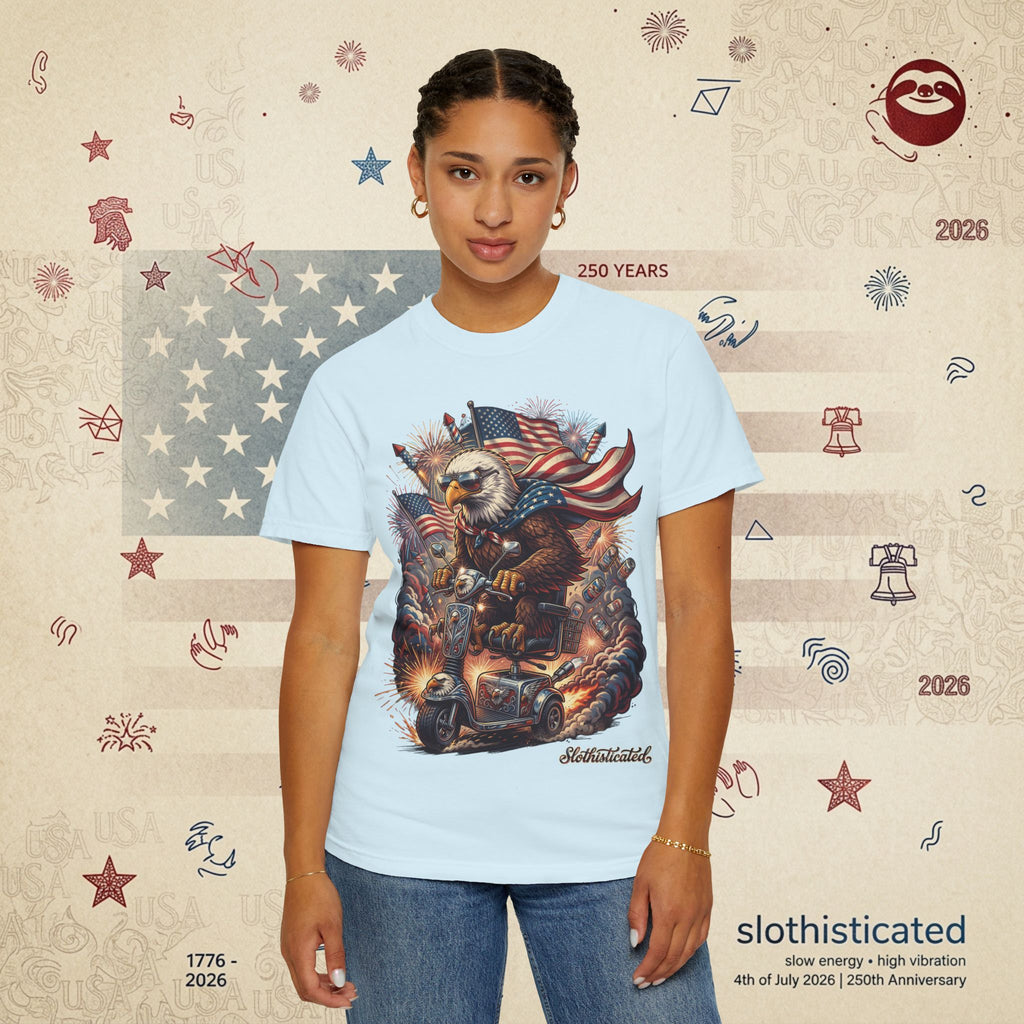 The Outrider — Patriotic Bald Eagle Motorcycle T-Shirt