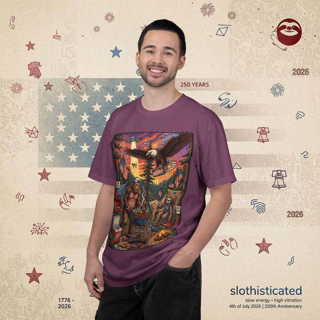 The Pitmaster — Patriotic Sasquatch Eagle Cookout T-Shirt