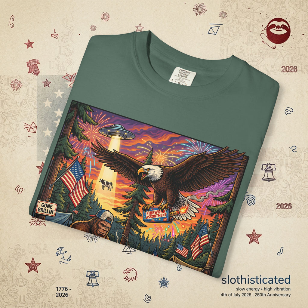 The Pitmaster — Patriotic Sasquatch Eagle Cookout T-Shirt