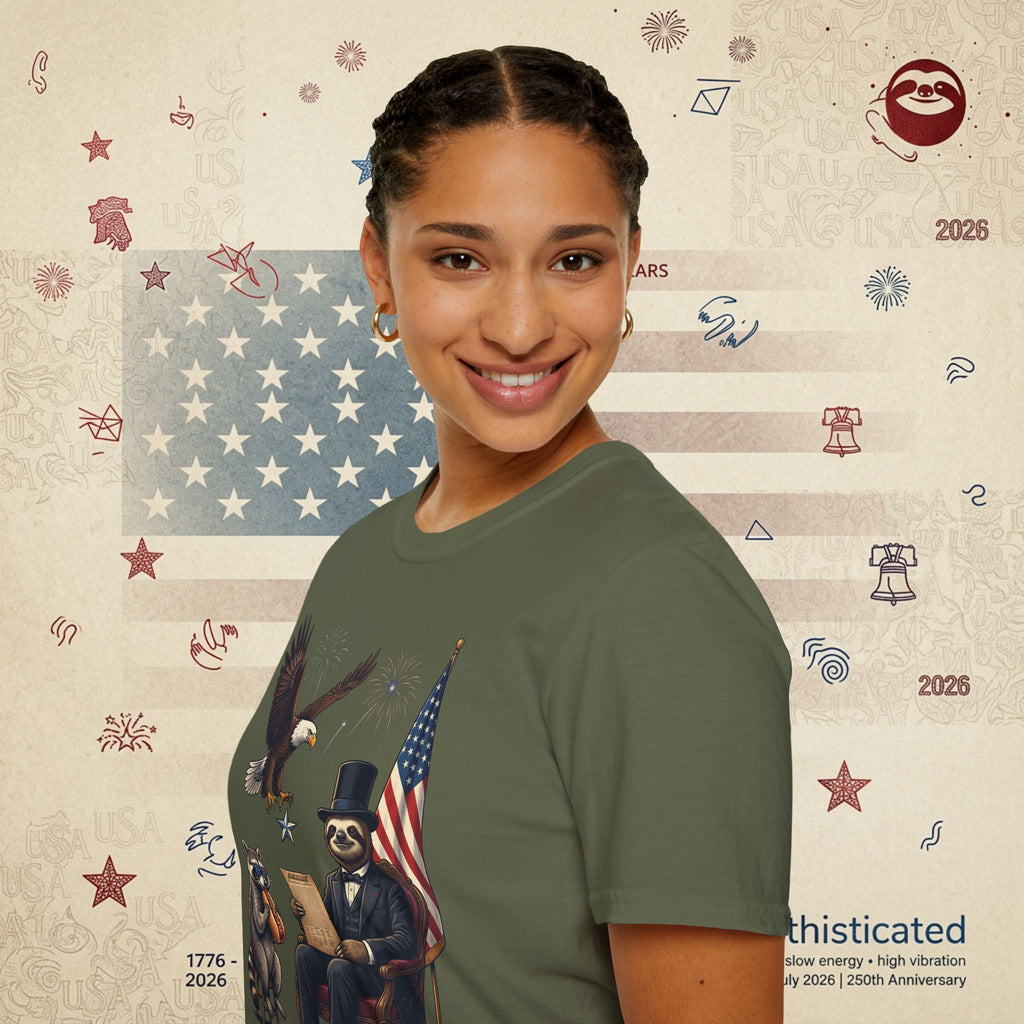 The Statesman — Lincoln-Era Sloth Portrait Tee